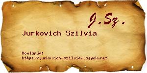 Jurkovich Szilvia névjegykártya