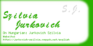 szilvia jurkovich business card